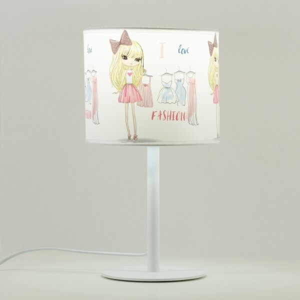 Detská stolová lampa GIRLS VIBES 1xE27/60W/230V pr. 18 cm Milujem módu