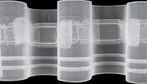 Metráž Riasiaca páska Smart Wave š. 8 cm, riasenie 1:1,5 - Biela