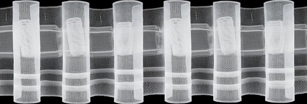 Metráž Riasiaca páska Smart Wave š. 8 cm, riasenie 1:2 - Biela
