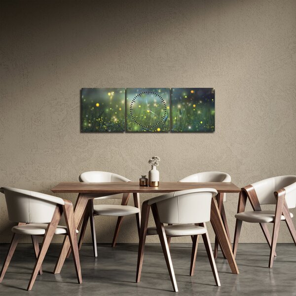 Obraz - Čarovná noc (s hodinami) (90x30 cm)