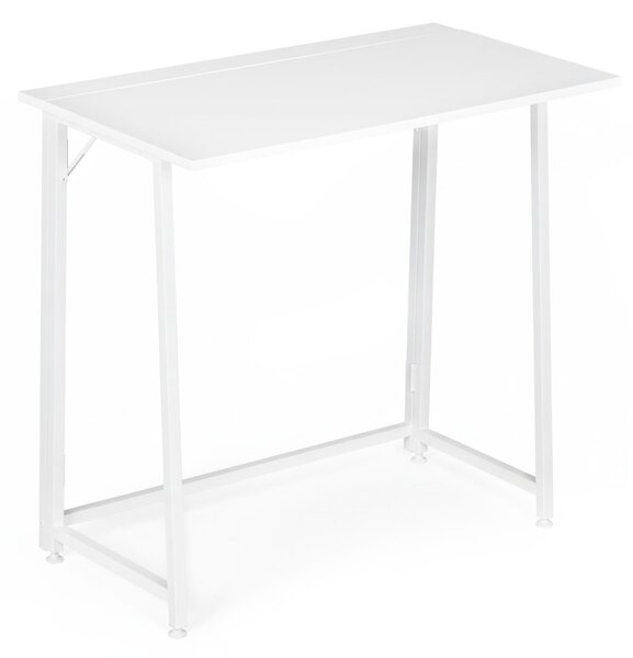 Skladací počítačový stôl 80x45 cm stôl na notebook biely ModernHome