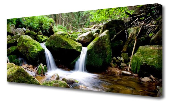 Obraz na plátne Vodopád skaly príroda 125x50 cm