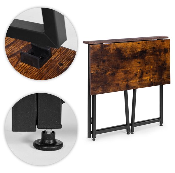 Skladací počítačový stôl 80x45 cm loftový stôl na notebook ModernHome