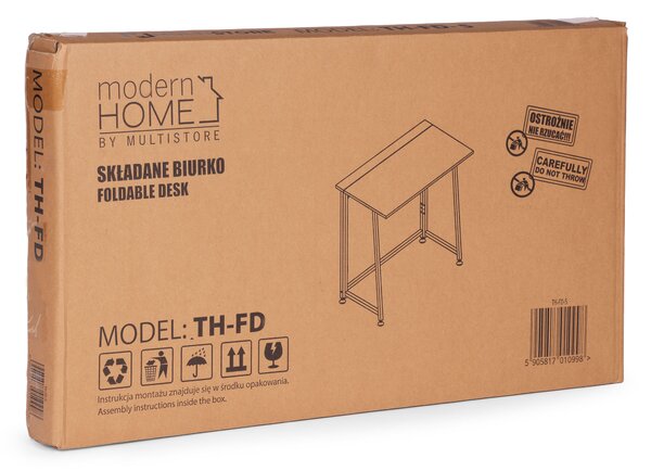 Skladací počítačový stôl 80x45 cm loftový stôl na notebook ModernHome