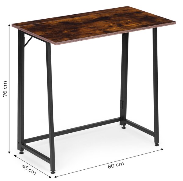 Skladací počítačový stôl 80x45 cm loftový stôl na notebook ModernHome