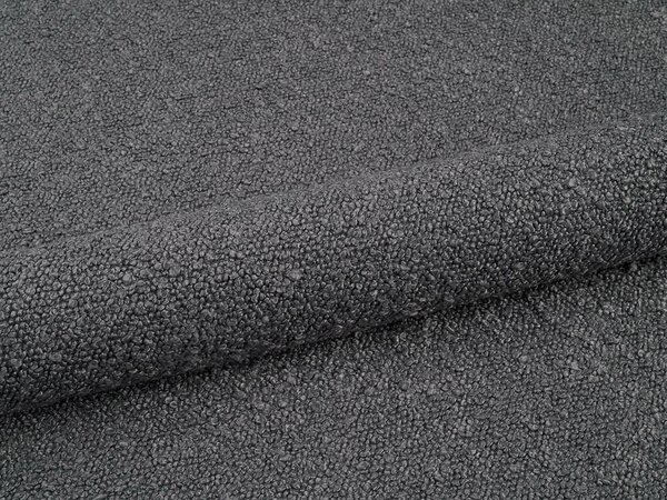 MUZZA Dvojlôžková posteľ Neali Bez úložného priestoru 140 x 200 cm Bouclé Tmavosivá