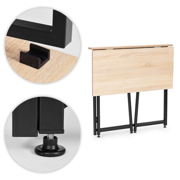 Skladací počítačový stôl 80x45 cm loftový stôl na notebook ModernHome