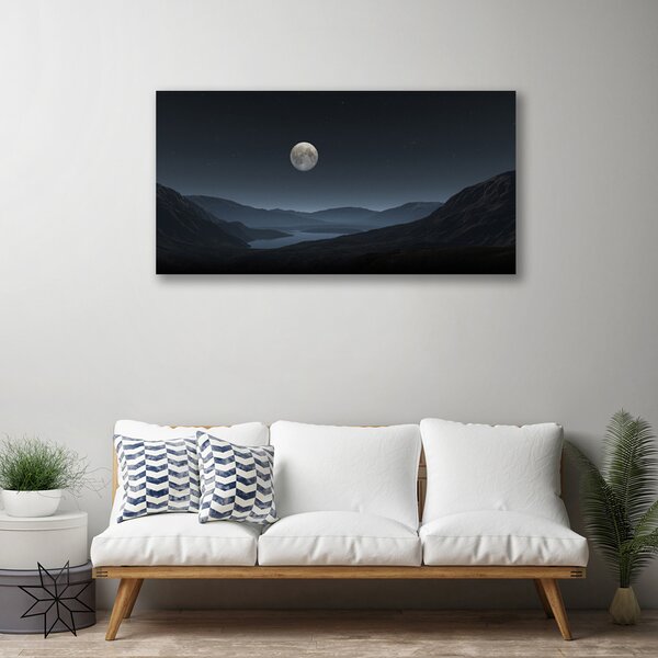 Obraz na plátne Noc mesiac príroda 125x50 cm