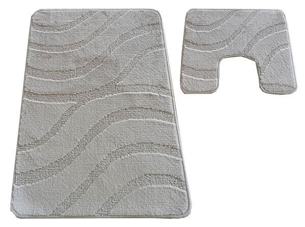 DY Kúpeľňová sada koberčekov s výrezom Symphony Sand Grey