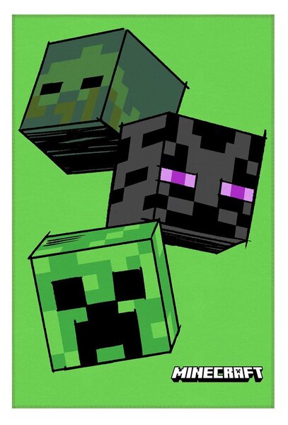 Jerry Fabrics Fleecová deka s motívom Minecraft - The Mobs | 100 x 150 cm