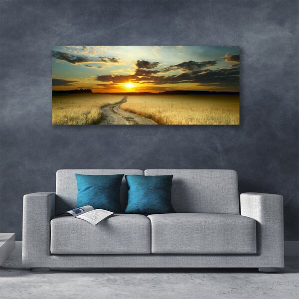 Obraz Canvas Cestička pole príroda 125x50 cm