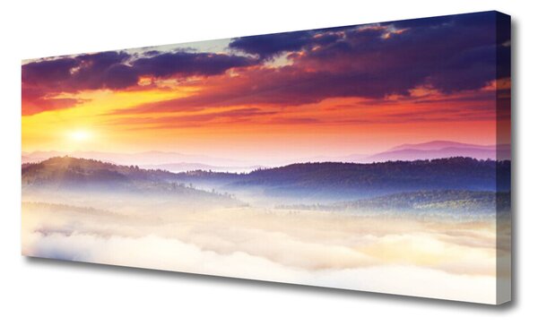 Obraz Canvas Hora slnko krajina 125x50 cm