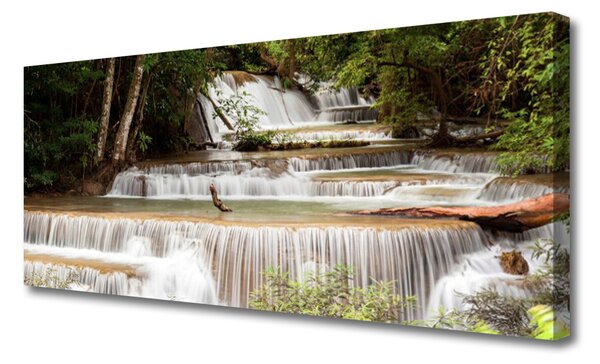 Obraz Canvas Vodopád les príroda 125x50 cm