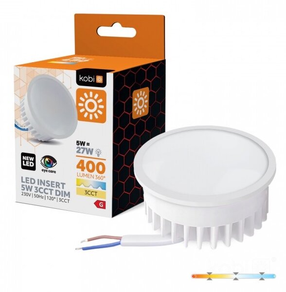 LED modul INSERT 5 W, 400 lm, CCT 3000/4000/6500 K, Ø 50 mm (INSERT LED 5W CCT)