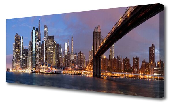 Obraz Canvas Mesto most domy nebo 125x50 cm