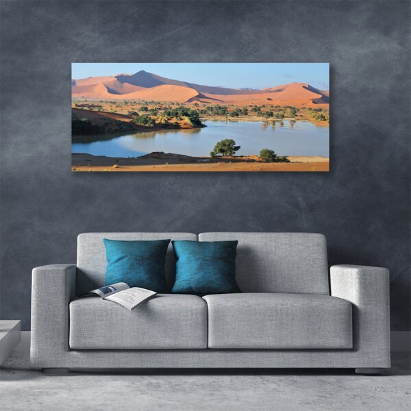 Obraz Canvas Jazero púšť krajina 125x50 cm