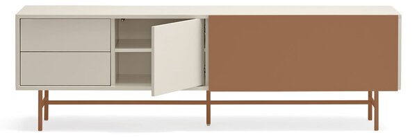 MUZZA TV stolík Ebun 180 x 40 cm terakota