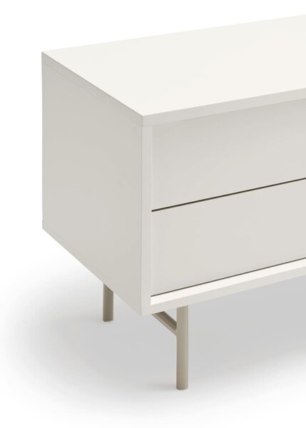 MUZZA TV stolík Ebun 180 x 40 cm béžový