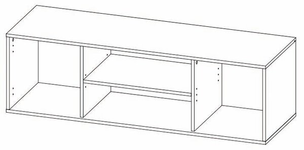 TV stolík Neston TV-E-2D - biela / dub wotan