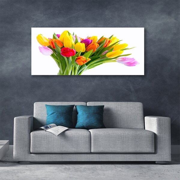 Obraz Canvas Tulipány kvety rastlina 125x50 cm