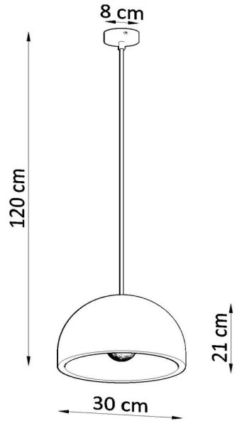 Sollux SL.0847 - Luster na lanku PABLITO 1xE27/60W/230V betón