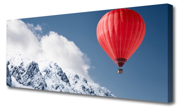Obraz Canvas Balón vrcholy hor zima 125x50 cm