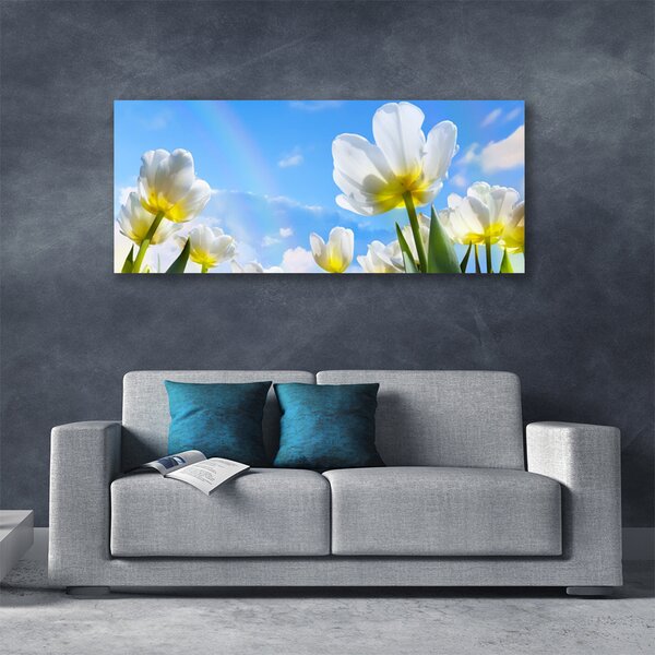Obraz Canvas Rastliny kvety tulipány 125x50 cm