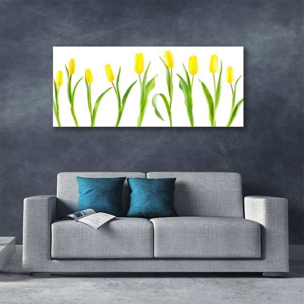 Obraz Canvas Žlté tulipány kvety 125x50 cm