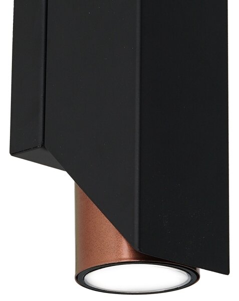 Nástenné svietidlo WALL 2xGU10/8W/230V čierna/medená