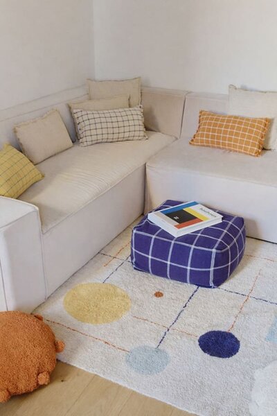 MUZZA Puf Ren 45 x 45 cm Tmavomodrý