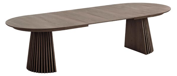 MUZZA Rozkladací jedálenský stôl AKAS 120 (300) x 200 cm hnedý