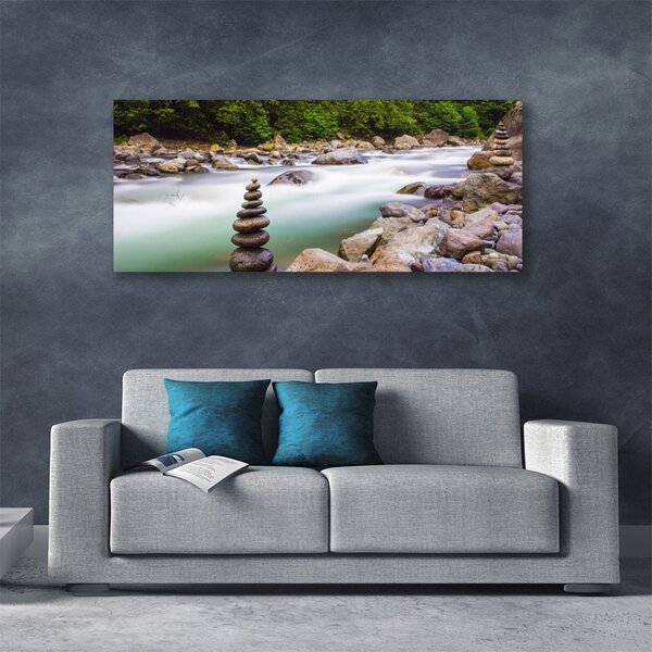 Obraz Canvas Les kamene krajina 125x50 cm
