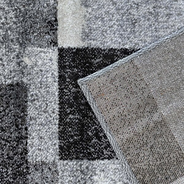 DY Sivý koberec s geometrickým vzorom Otto 09 Rozmer: 80x150 cm