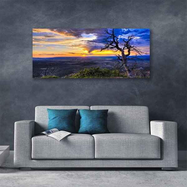 Obraz Canvas Strom zápas slnko 125x50 cm