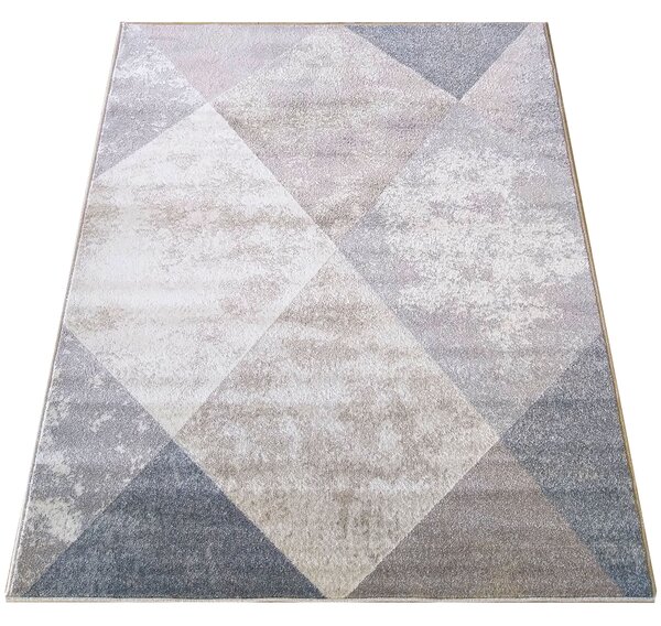 DY Béžový koberec s geometrickým vzorom Vista 05 Rozmer: 80x150 cm
