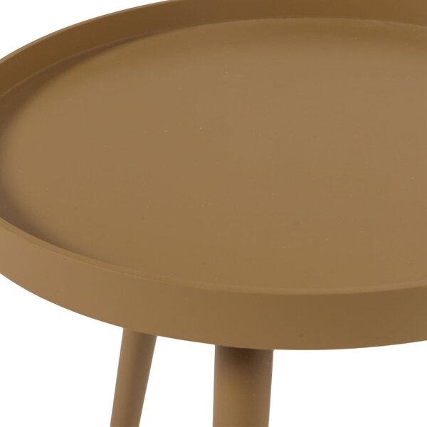 MUZZA Odkladací stolík Ashan Ø 41 cm Žltý