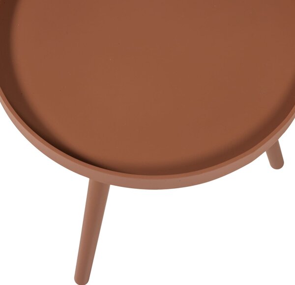 MUZZA Odkladací stolík Ashan Ø 41 cm Staroružový