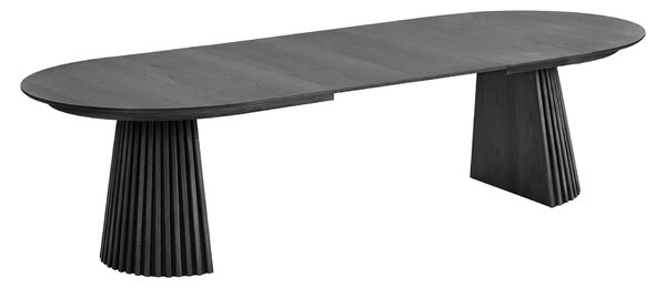 MUZZA Rozkladací jedálenský stôl AKAS 120 (300) x 200 cm ČIERNY