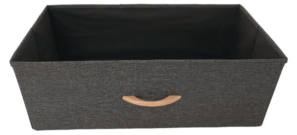 Komoda s látkovými boxami Hazel Typ 2 - čierna / béžová / hnedá