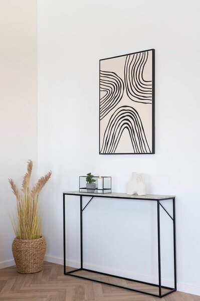 MUZZA Konzolový stolík Tavin 110 x 26 cm Čierny