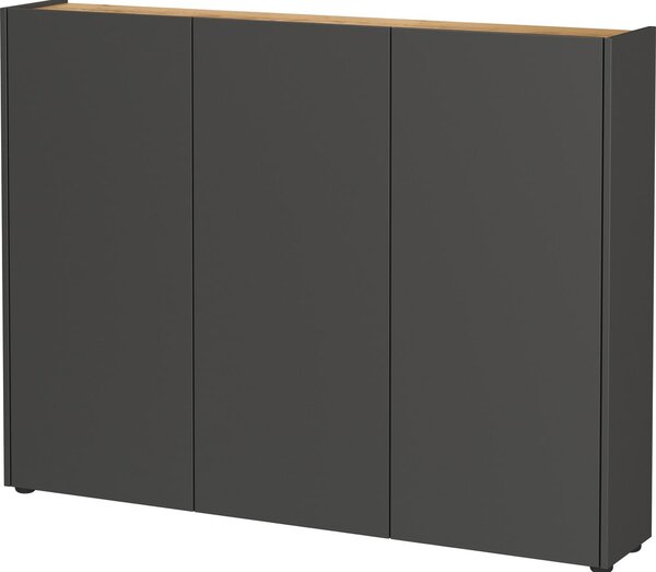 Antracitová skrinka v dekore duba 138x105x25 cm Libbiano – Germania