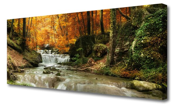 Obraz Canvas Vodopád les príroda 125x50 cm