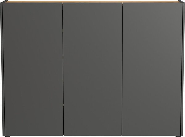 Antracitová skrinka v dekore duba 138x105x25 cm Libbiano – Germania