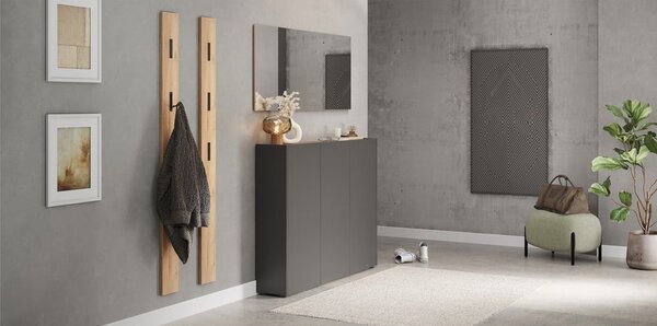 Antracitová skrinka v dekore duba 138x105x25 cm Libbiano – Germania