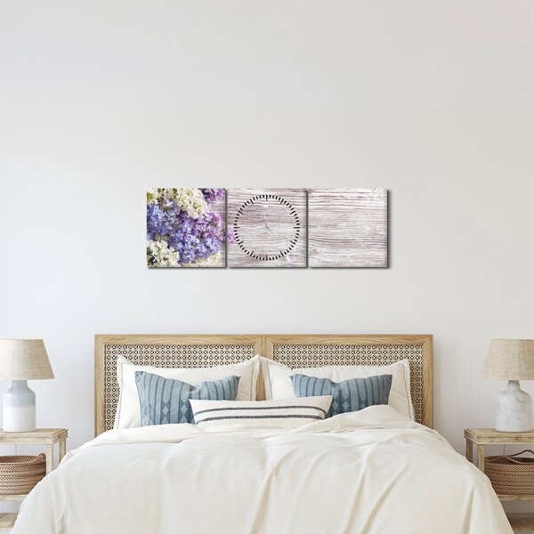 Obraz orgovánu na dreve (s hodinami) (90x30 cm)