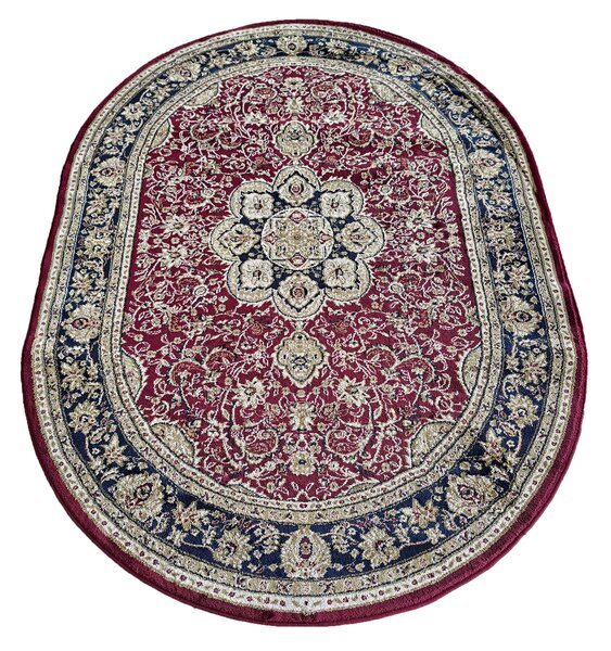 DY Červený oválny orientálny koberec Exclusiv 03 N Rozmer: 160x220 cm