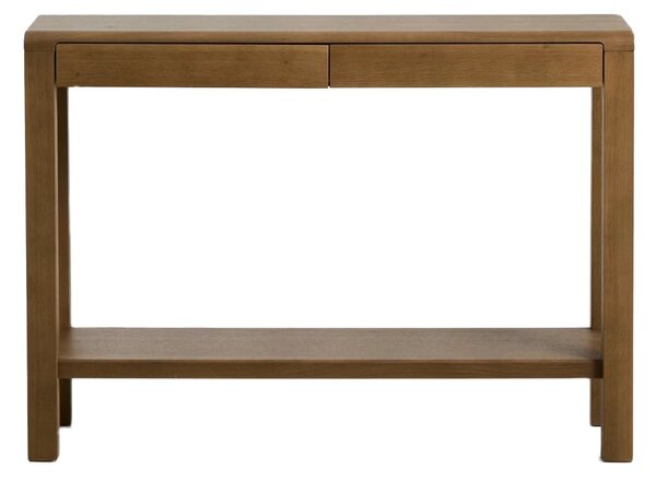 MUZZA Konzolový stolík Arven 112 x 80 cm Hnedý