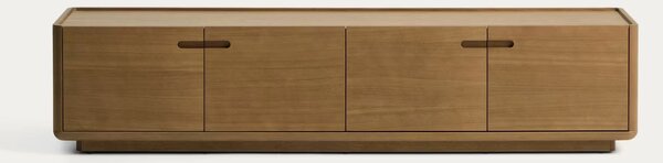 MUZZA TV stolík Arven 200 x 44 cm Hnedý