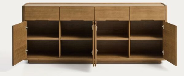 MUZZA Komoda Arven 200 x 80 cm Hnedá