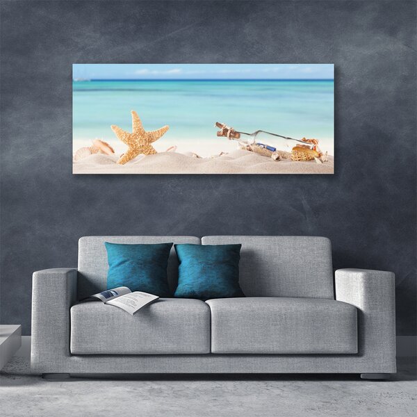 Obraz Canvas Hviezdice mušle pláž 125x50 cm